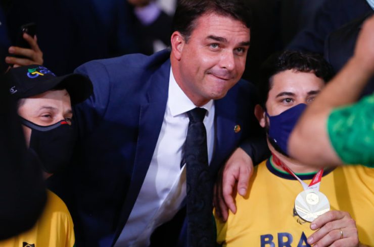 Presidente Jair Bolsonaro durante Cerimônia de Recepção aos Atletas Olímpicos e Paralímpicos com o Secretário Especial dos Esportes, Marcelo Magalh˜es a primeira dama Michelle Bolsonaro e ministros. | Sérgio Lima/Poder360 06.out.2021