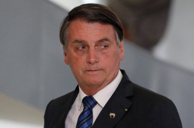 Presidente Jair Bolsonaro participa da cerimonia do Genomas Brasil,  acompanhado pelo ministro da Saúde Eduardo Pazuello e ministros. Bolsonaro era o único a  não usar a máscara. Sérgio Lima/Poder360 14.10.2020